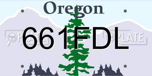 661FDL Oregon License Plate