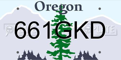 661GKD Oregon License Plate