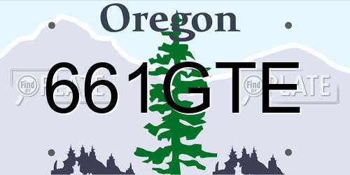 661GTE Oregon License Plate