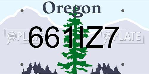 661IZ7 Oregon License Plate