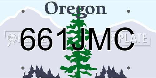 661JMC Oregon License Plate