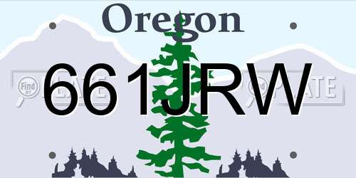 661JRW Oregon License Plate