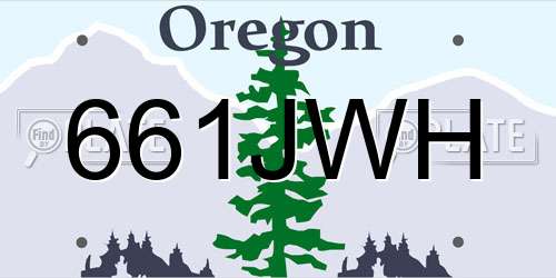 661JWH Oregon License Plate