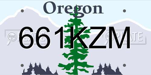 661KZM Oregon License Plate