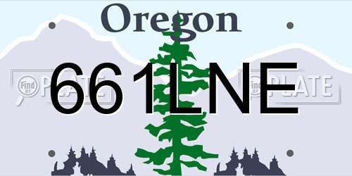 661LNE Oregon License Plate