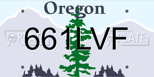661LVF Oregon License Plate