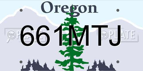 661MTJ Oregon License Plate