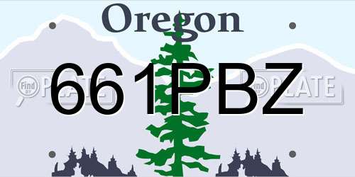 661PBZ Oregon License Plate