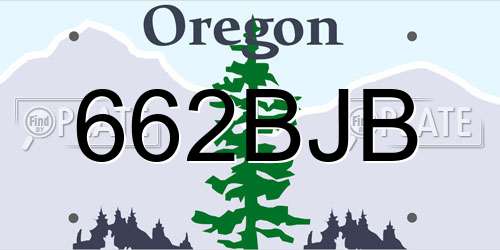 662BJB Oregon License Plate
