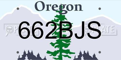 662BJS Oregon License Plate
