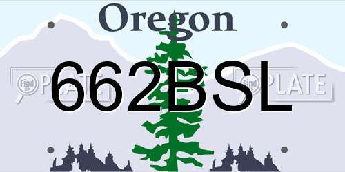 662BSL Oregon License Plate
