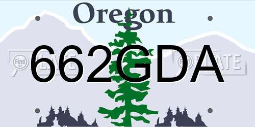 662GDA Oregon License Plate