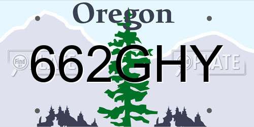 662GHY Oregon License Plate