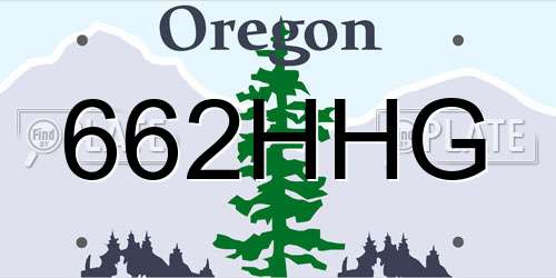 662HHG Oregon License Plate