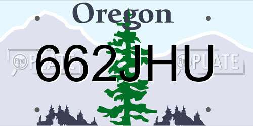 662JHU Oregon License Plate