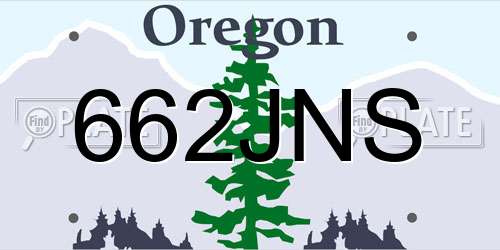 662JNS Oregon License Plate