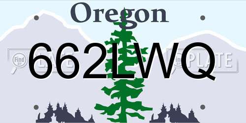 662LWQ Oregon License Plate