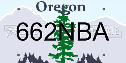 662NBA Oregon License Plate