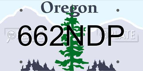 662NDP Oregon License Plate