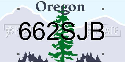 662SJB Oregon License Plate
