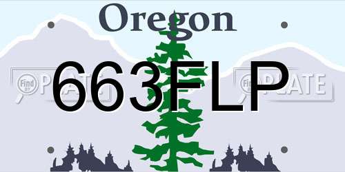 663FLP Oregon License Plate