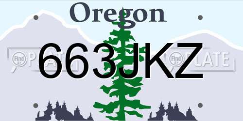 663JKZ Oregon License Plate