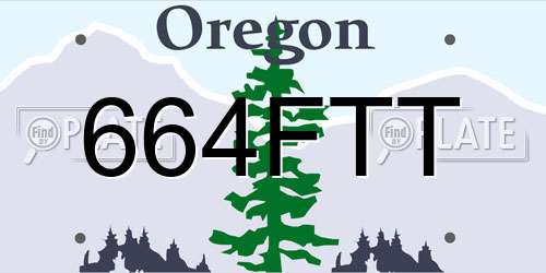 664FTT Oregon License Plate