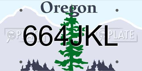 664JKL Oregon License Plate