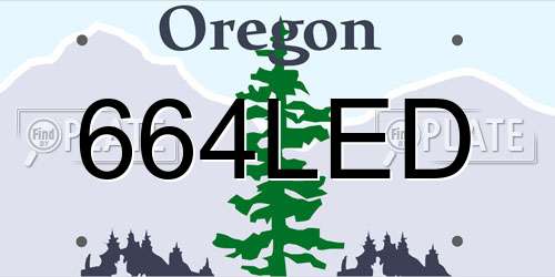 664LED Oregon License Plate