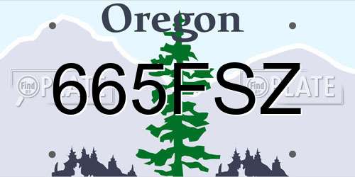 665FSZ Oregon License Plate