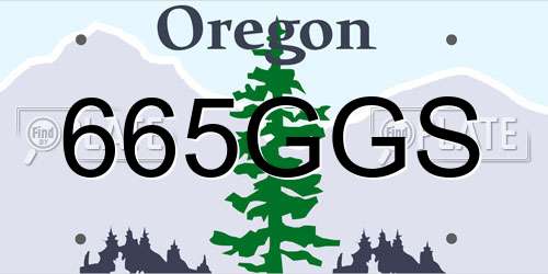 665GGS Oregon License Plate