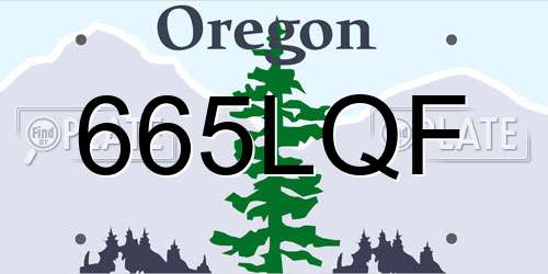 665LQF Oregon License Plate