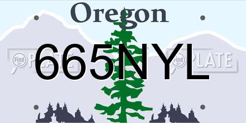 665NYL Oregon License Plate