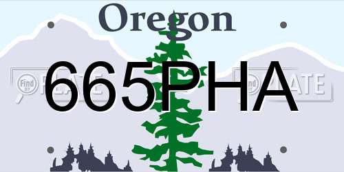 665PHA Oregon License Plate