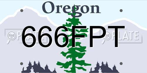 666FPT Oregon License Plate