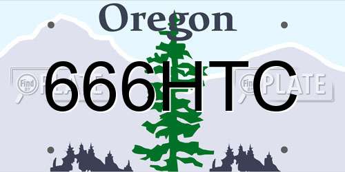 666HTC Oregon License Plate