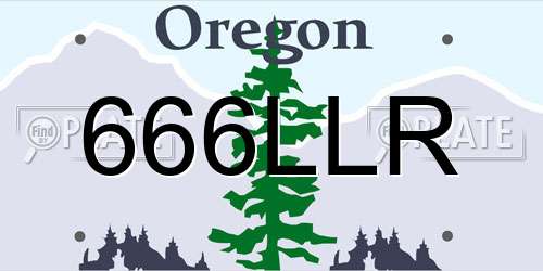 666LLR Oregon License Plate