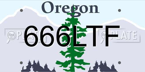 666LTF Oregon License Plate