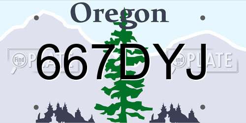 667DYJ Oregon License Plate