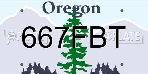 667FBT Oregon License Plate