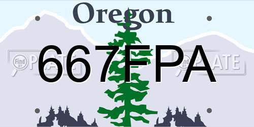667FPA Oregon License Plate