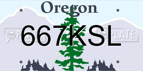 667KSL Oregon License Plate