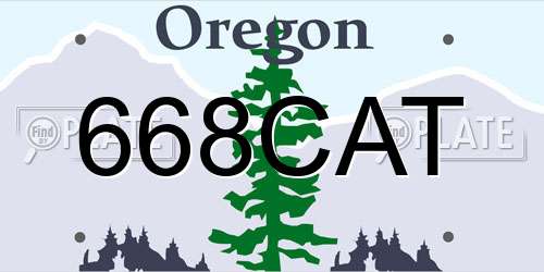 668CAT Oregon License Plate