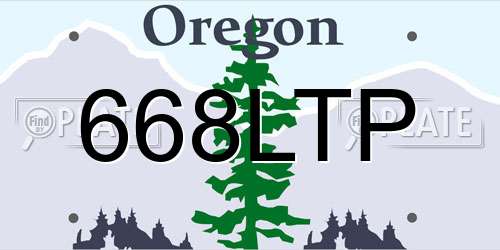 668LTP Oregon License Plate