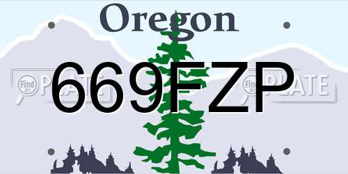 669FZP Oregon License Plate