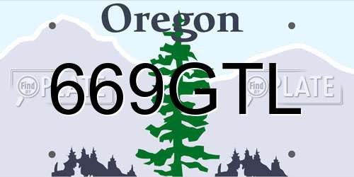 669GTL Oregon License Plate