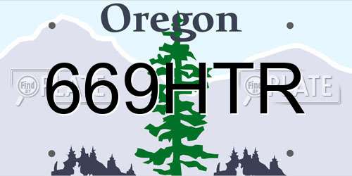 669HTR Oregon License Plate