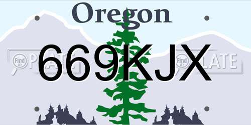 669KJX Oregon License Plate