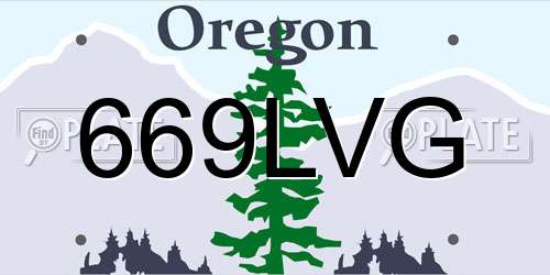 669LVG Oregon License Plate