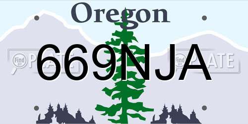 669NJA Oregon License Plate